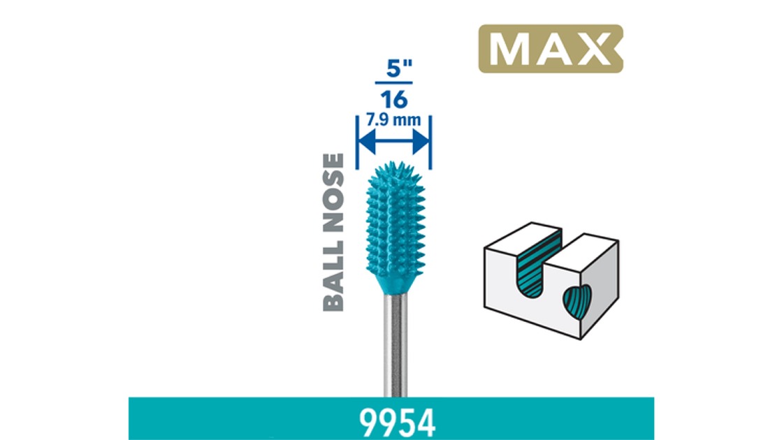 Rezací bit Power Carving bit DREMEL® MAX 9954 guličkový hrot